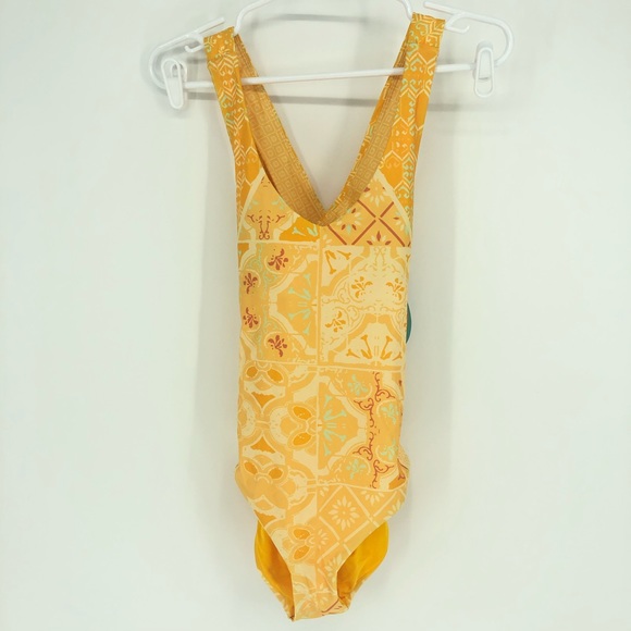 PRANA NWT ELLA ONE PIECE SWIMSUIT AMBER LISBON SMALL MEDIUM LARGE - Picture 2 of 9